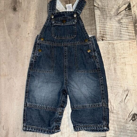 Old Navy baby cotton-lined Overalls- size 6-12 months - Picture 1 of 9